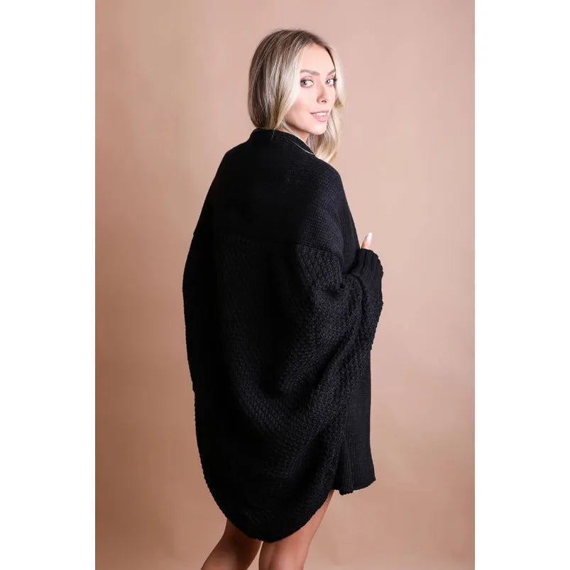 Bat Sleeve Knit Cardigan