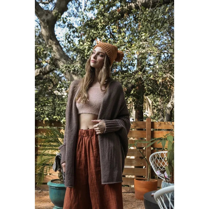 Bat Sleeve Knit Cardigan