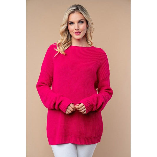Long Sleeve Solid Knit Sweater