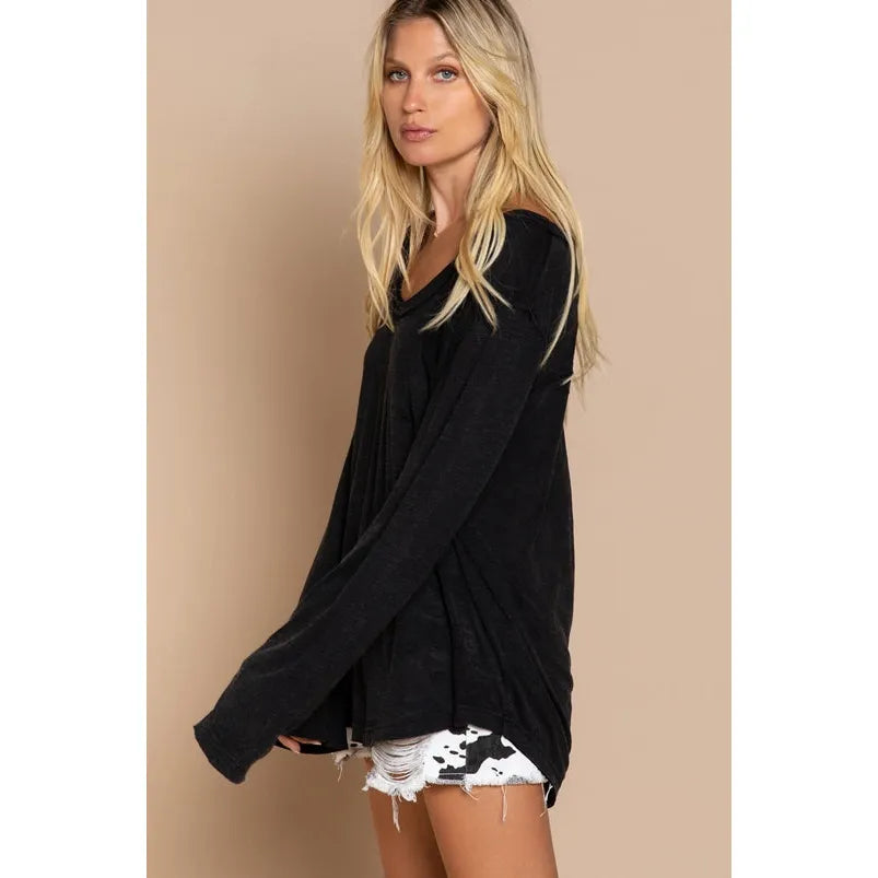 Plus Long Sleeve Knit Top