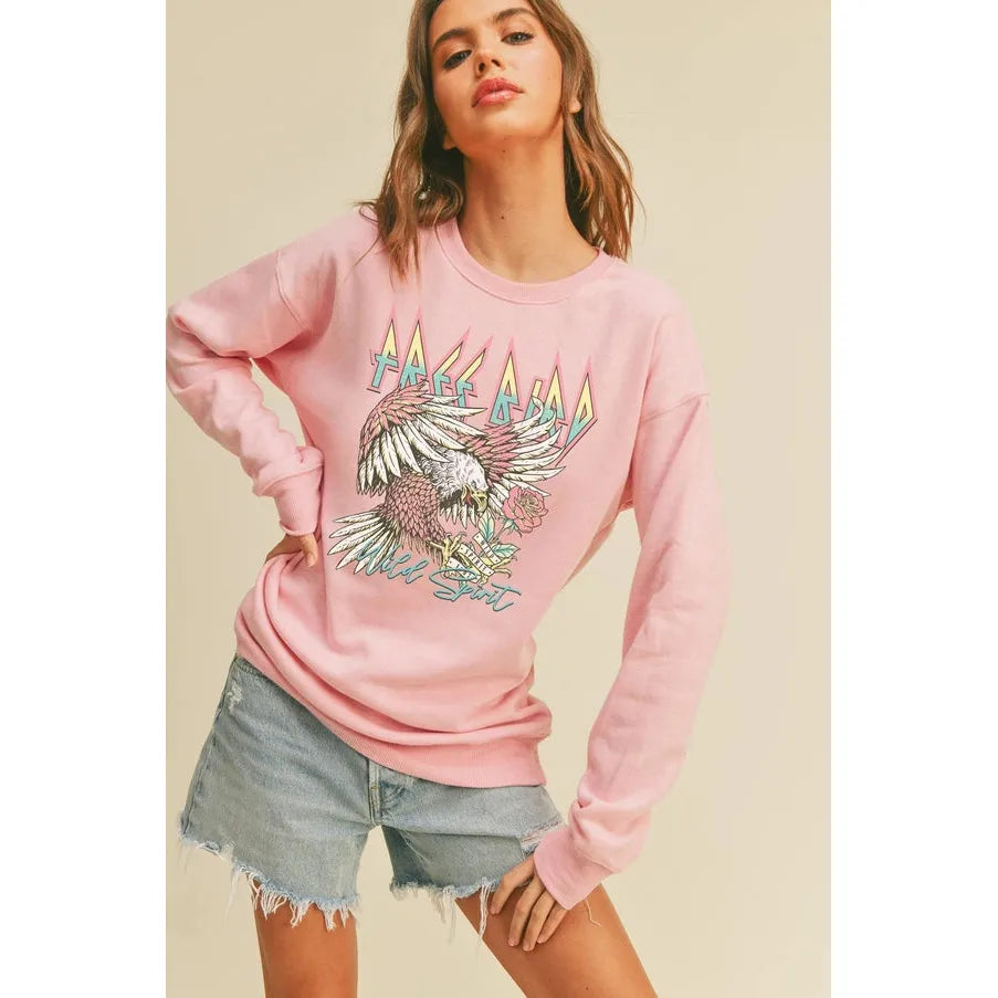 Free Bird Eagle Graphic Sweatshirt