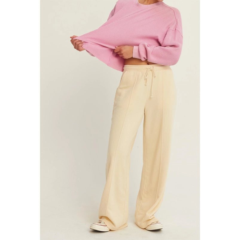 HIGH-WAIST Drawstring Pants