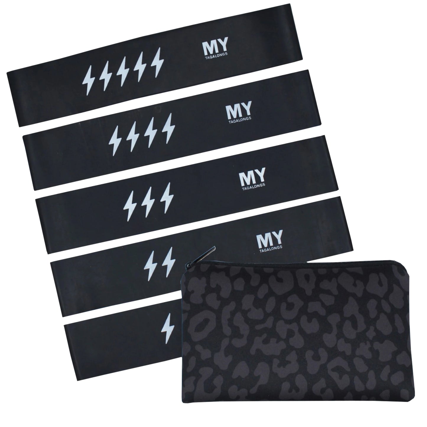 Leopard bag with 5 Resistance Bands