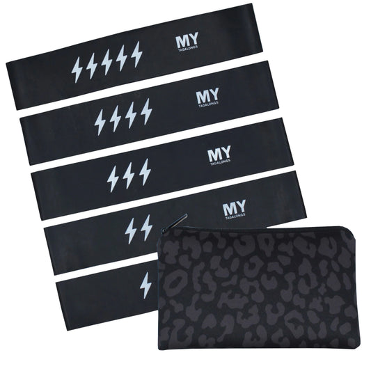 Leopard bag with 5 Resistance Bands