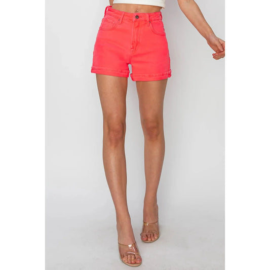 High Rise Cuffed Shorts
