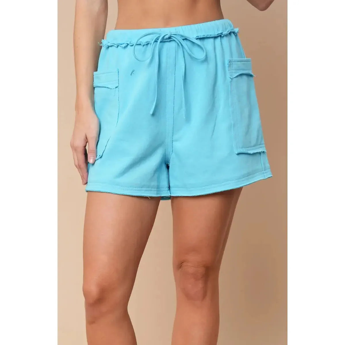 High Waisted Solid Knit Shorts