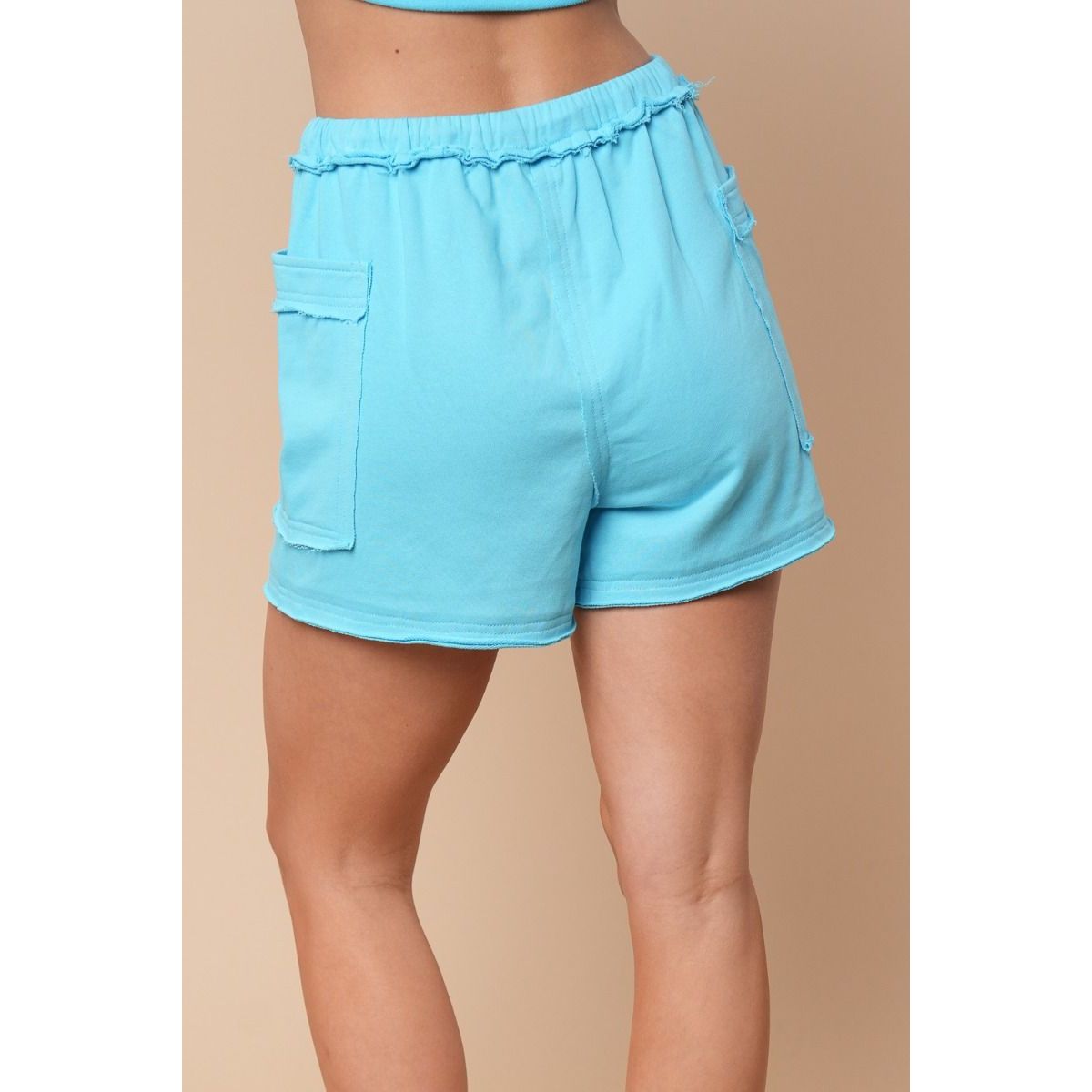 High Waisted Solid Knit Shorts