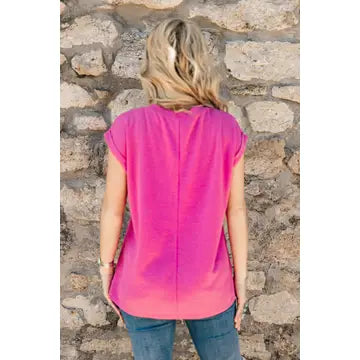 V-Neck Waffle Top