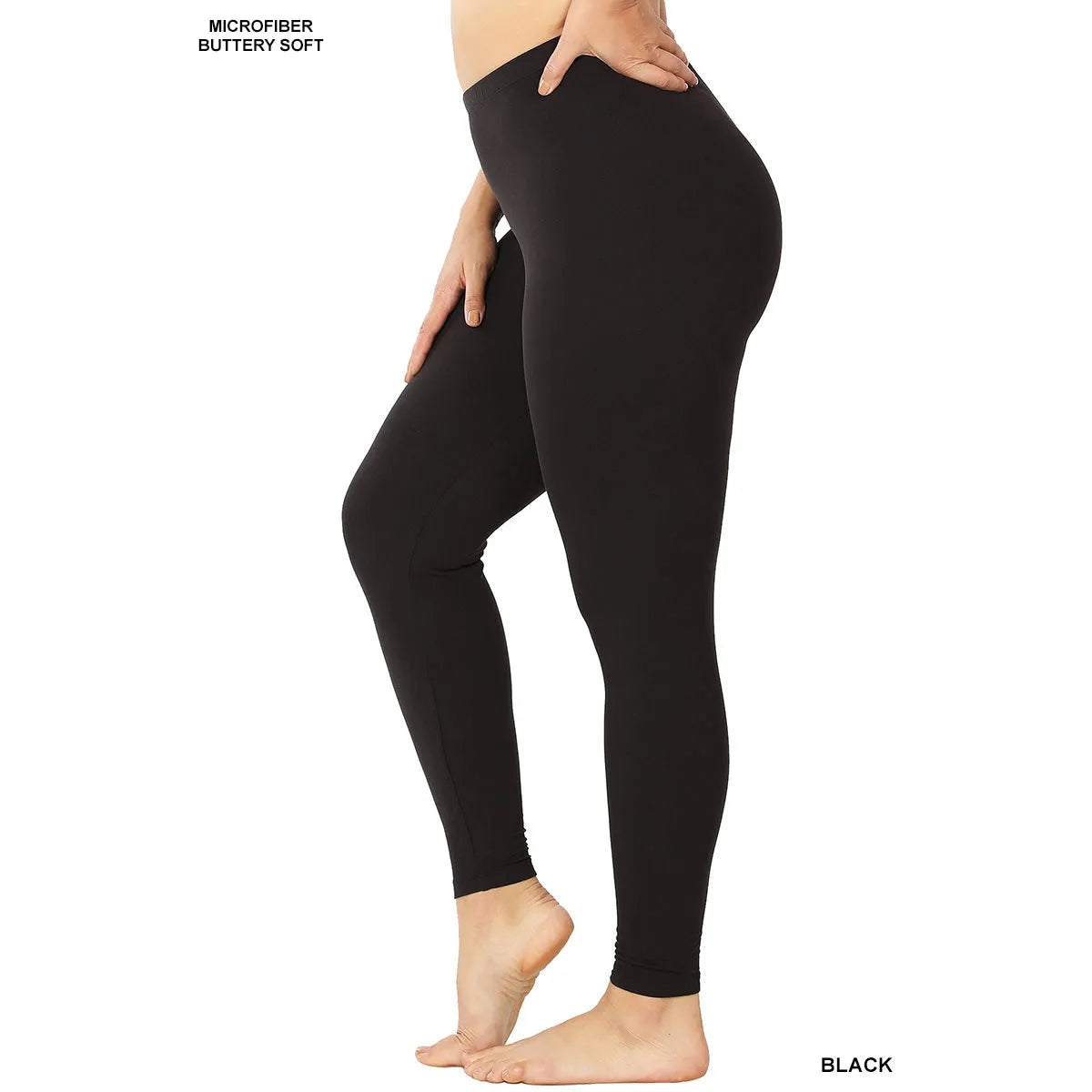 Plus Brushed Microfiber Full Length Leggings