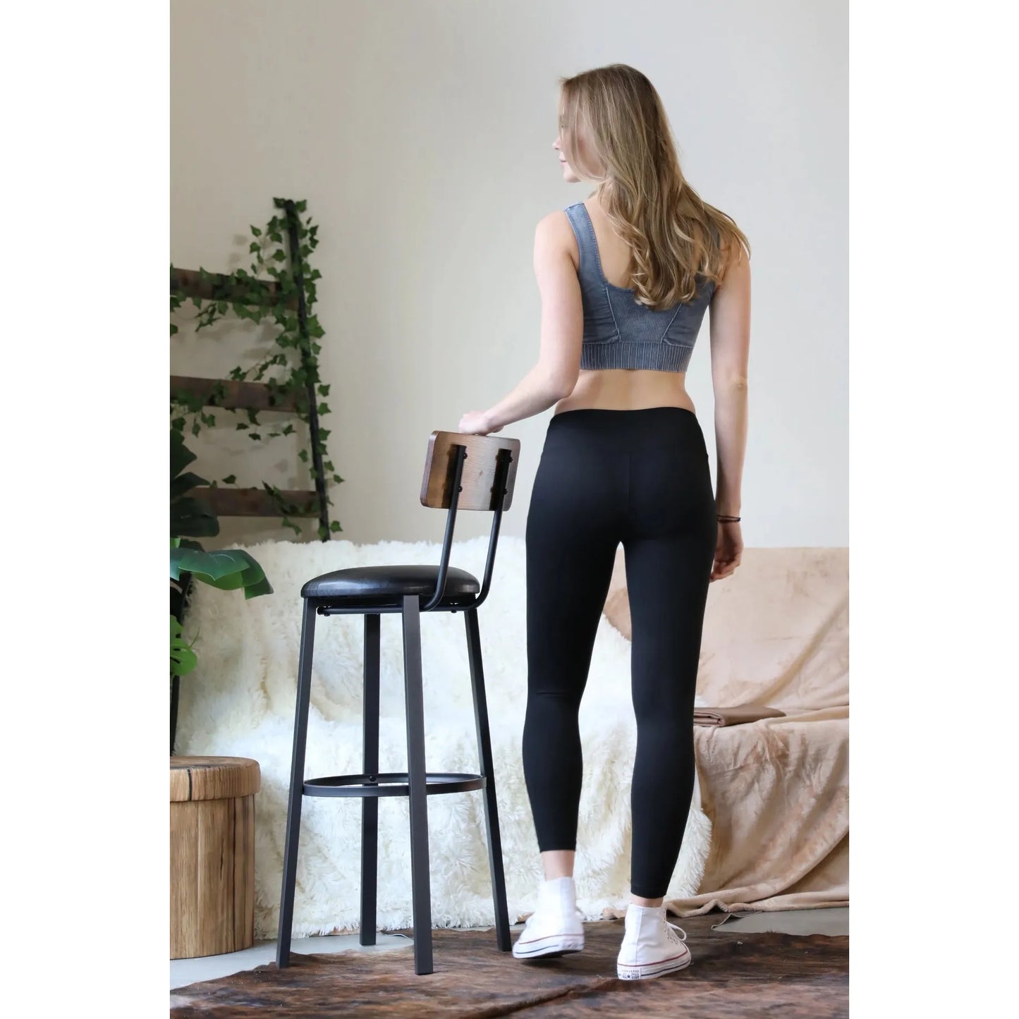 Microfiber Wide Waistband Leggings