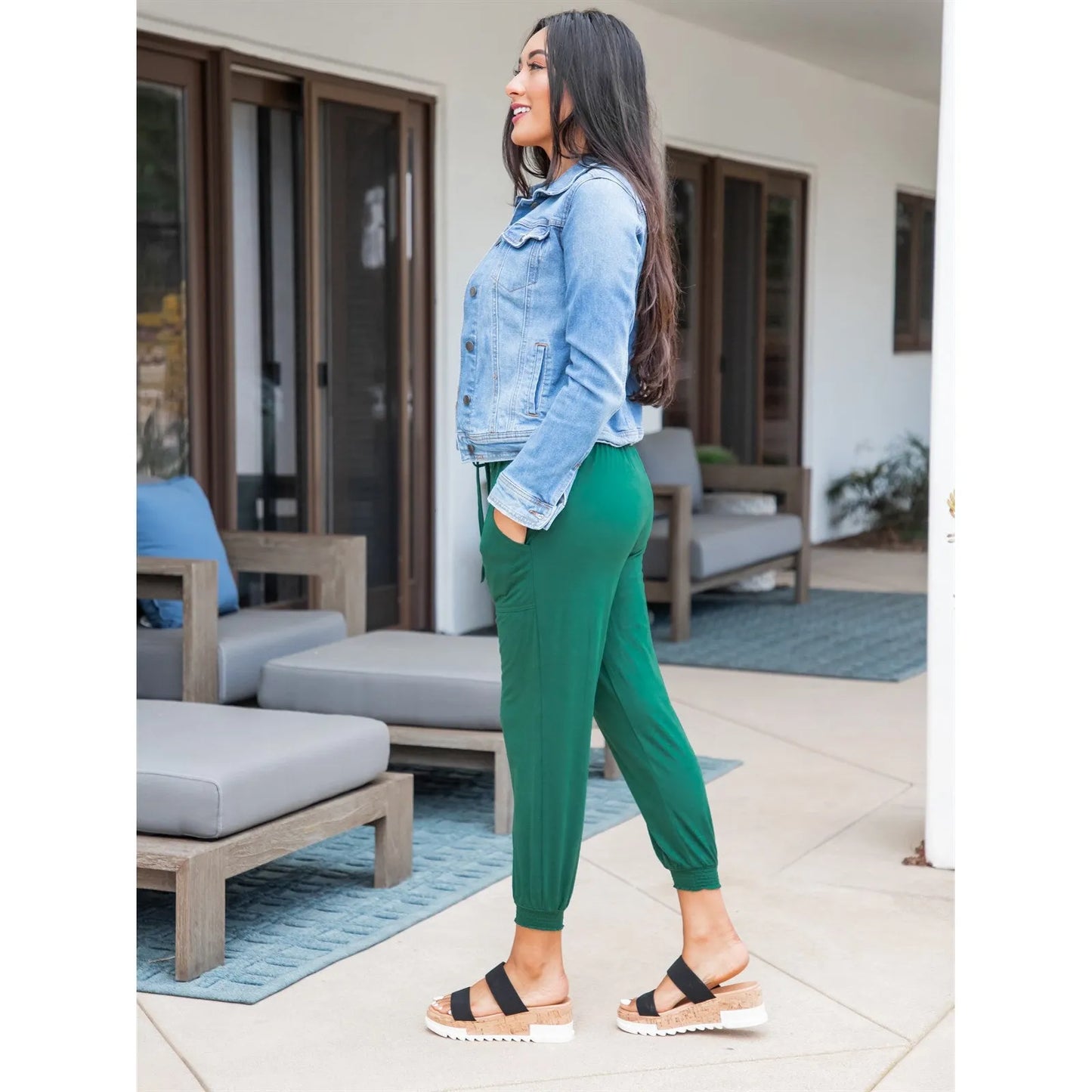 Smocked Top Pocket Jogger Kallah Pants