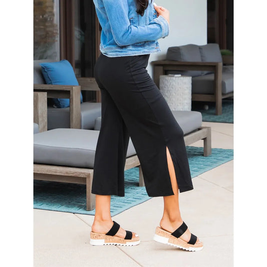 Cropped Split Hem Leanne Pants