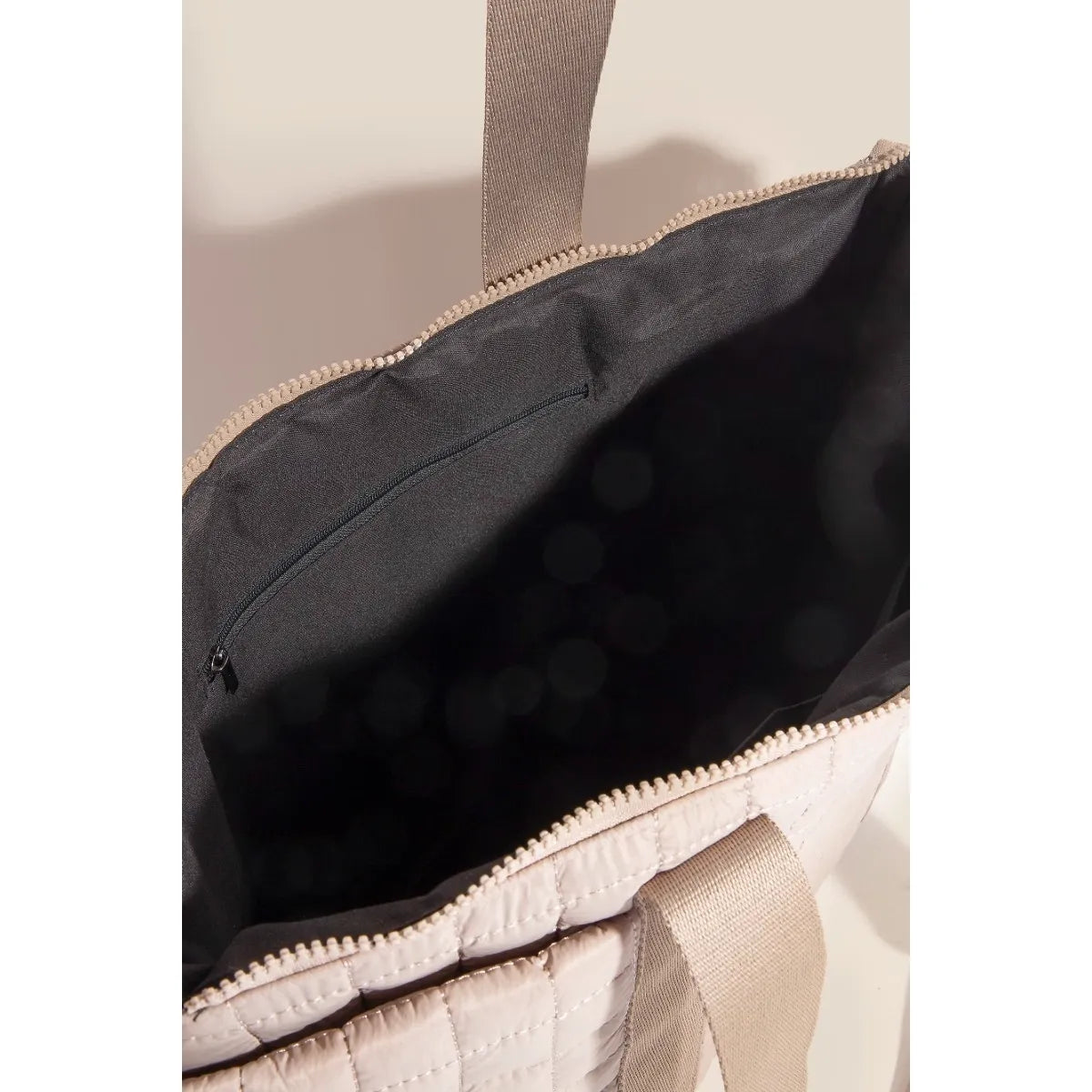 Quilted Nylon Tote Bag