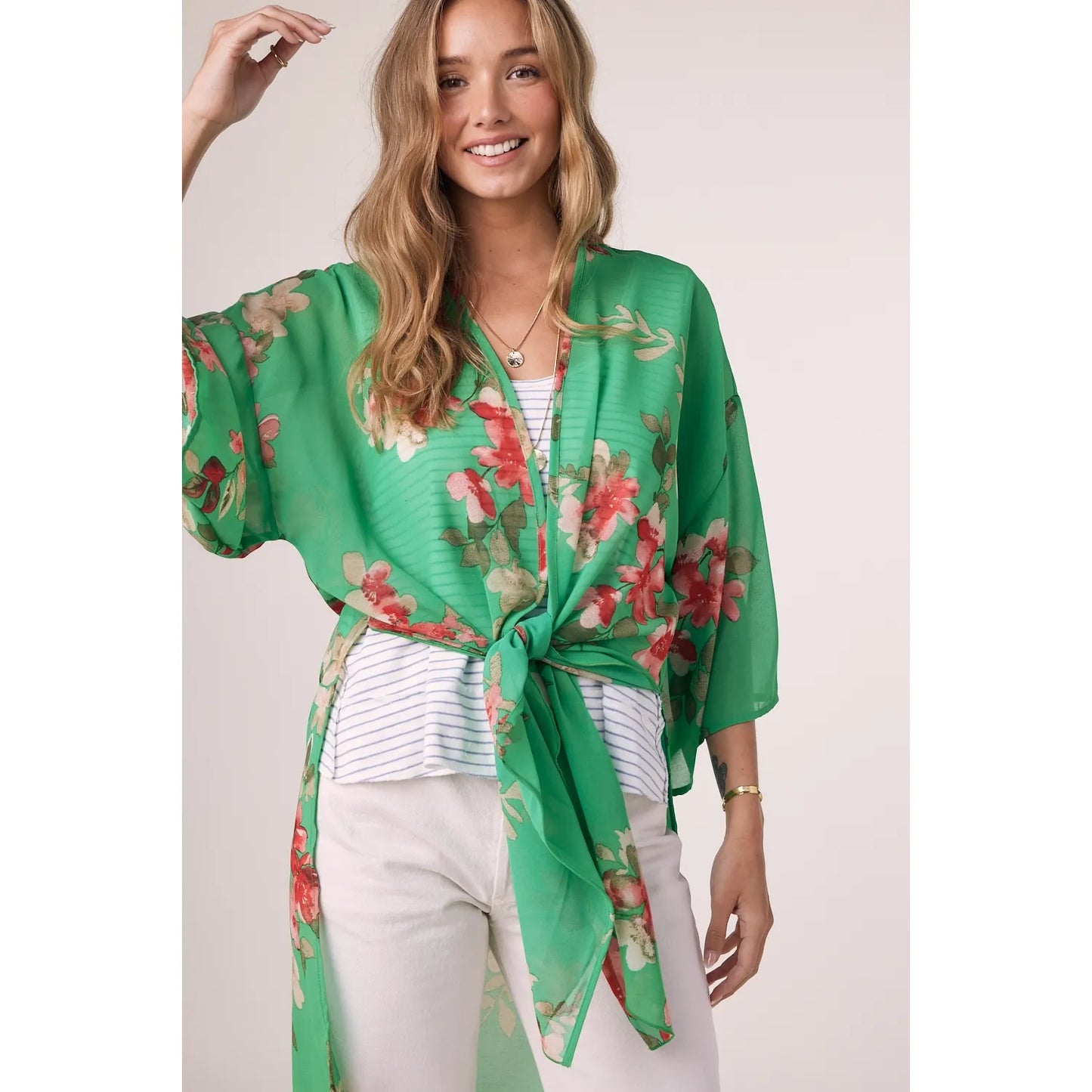 Floral Chiffon Kimono