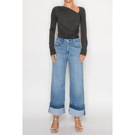 Inseam Transform Tummy Control High Rise A-Wide Jeans