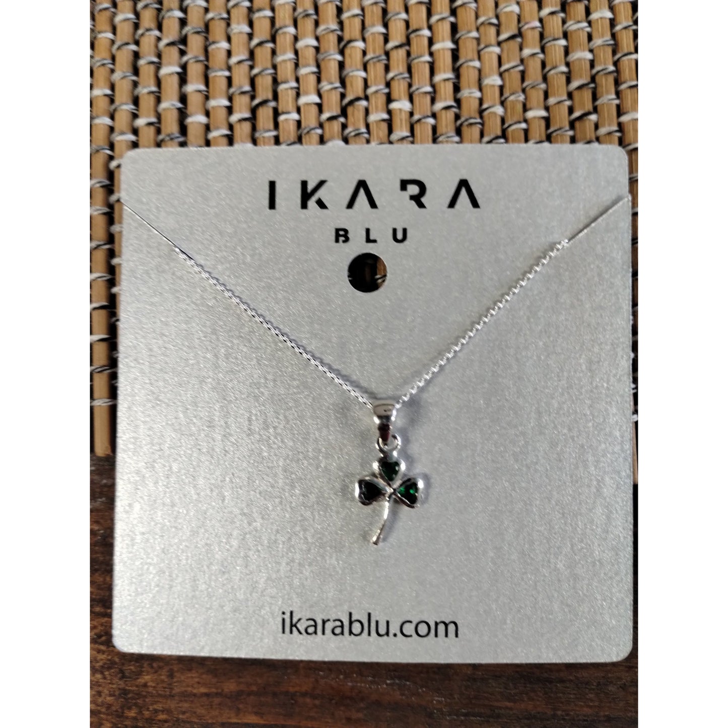 Emerald CZ Shamrock Necklace