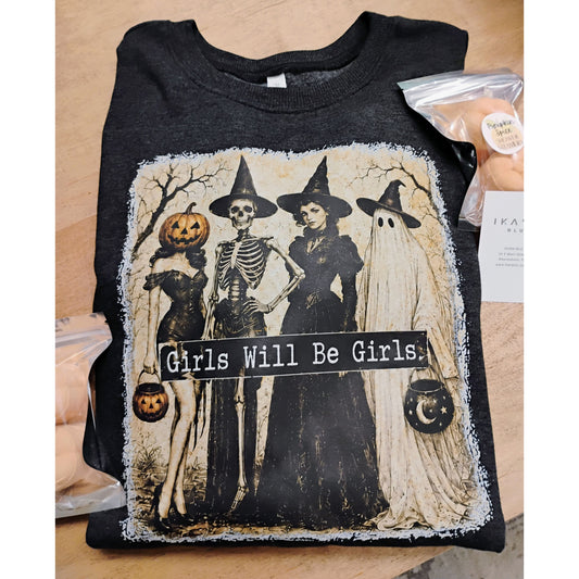 Girls Will Be Girls Halloween Graphic
