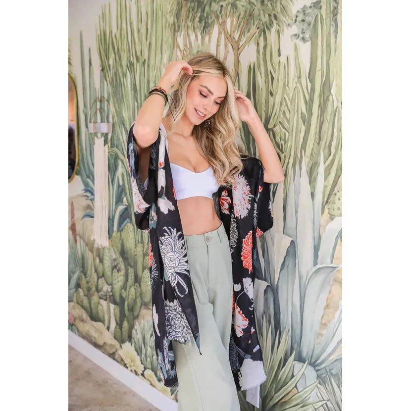 Bestselling Floral Motif Kimono