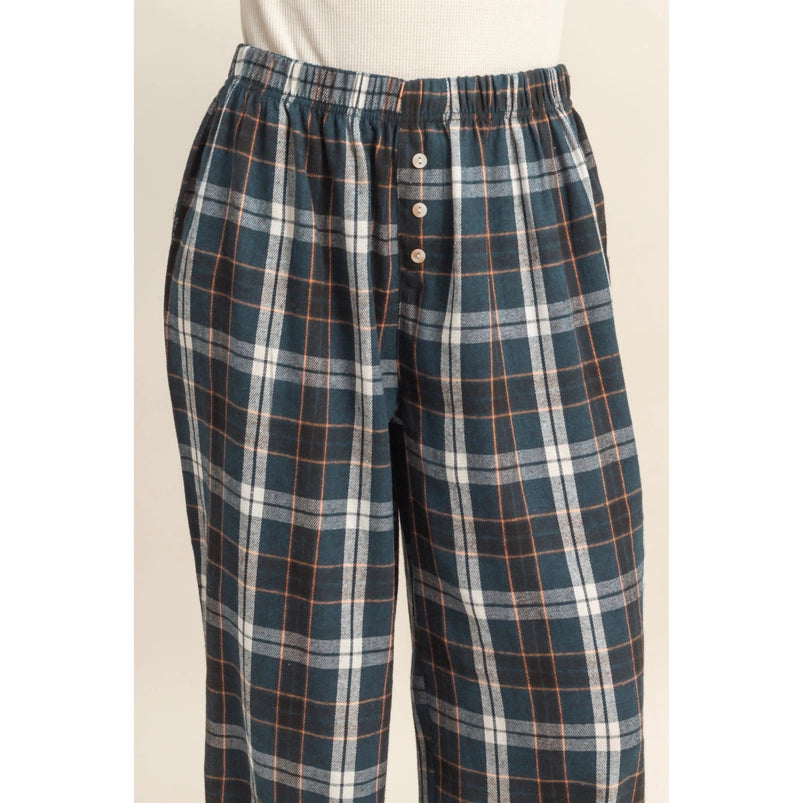 Flannel Wide Leg Lounge Pants
