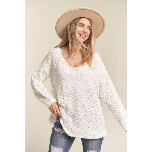Soft Popcorn Sweater Top