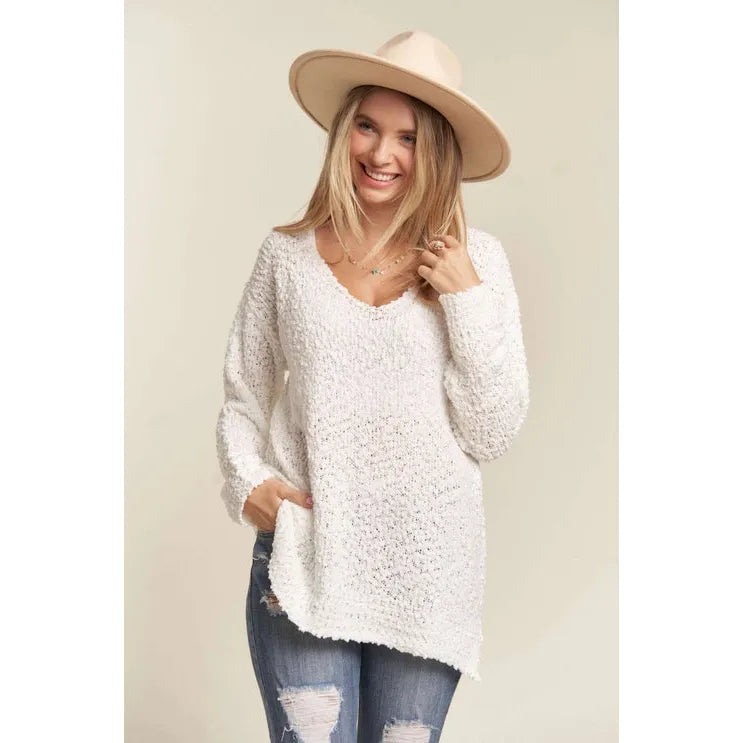 Soft Popcorn Sweater Top