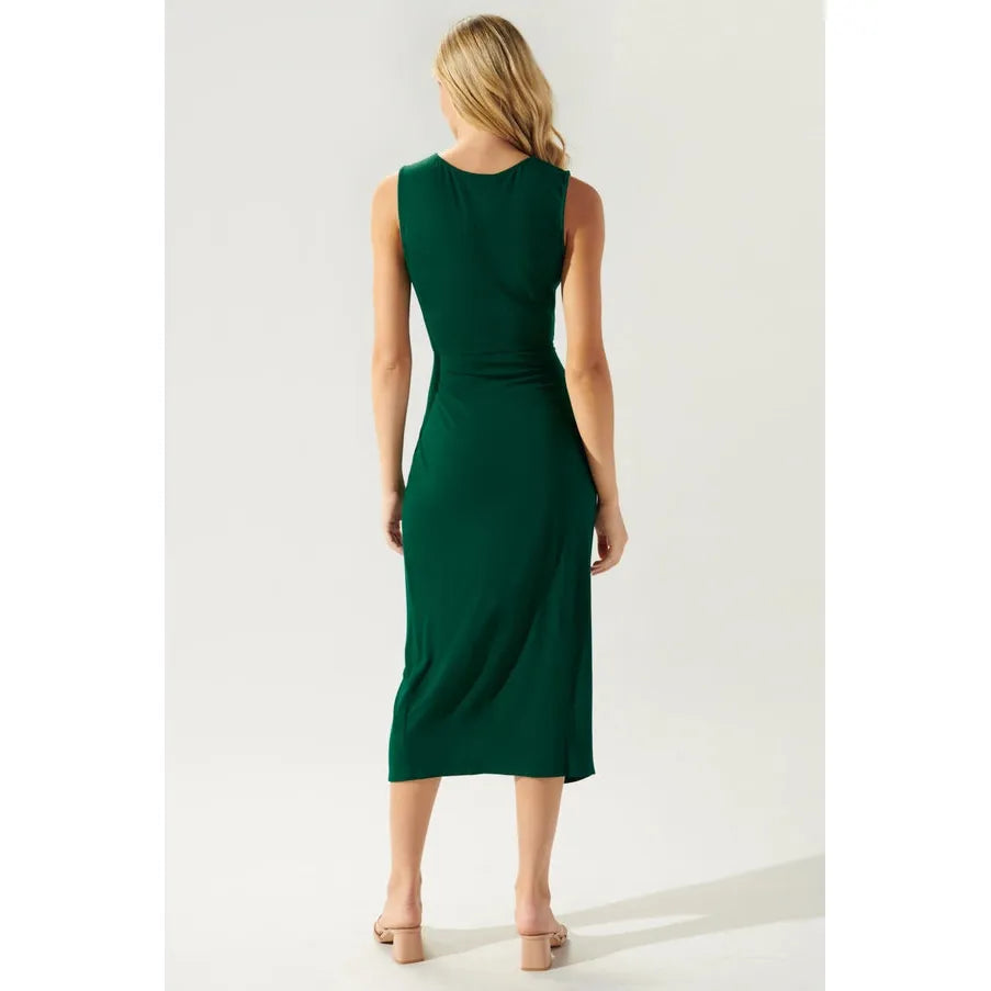 Raya Cut Out Twist Front Jersey Knit Dress