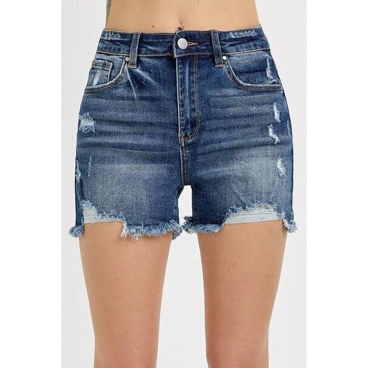 Risen Distressed Dark Shorts