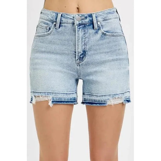HIGH RISE RELEASED HEM SHORTS