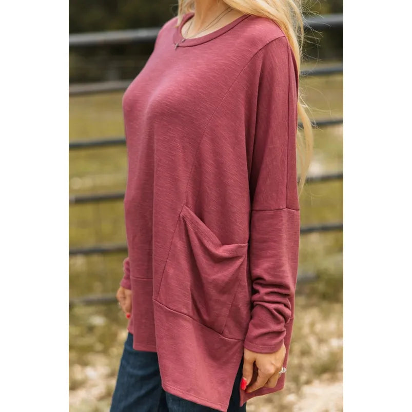 Weekend Ease Pocket Top (Sizes S-3X)
