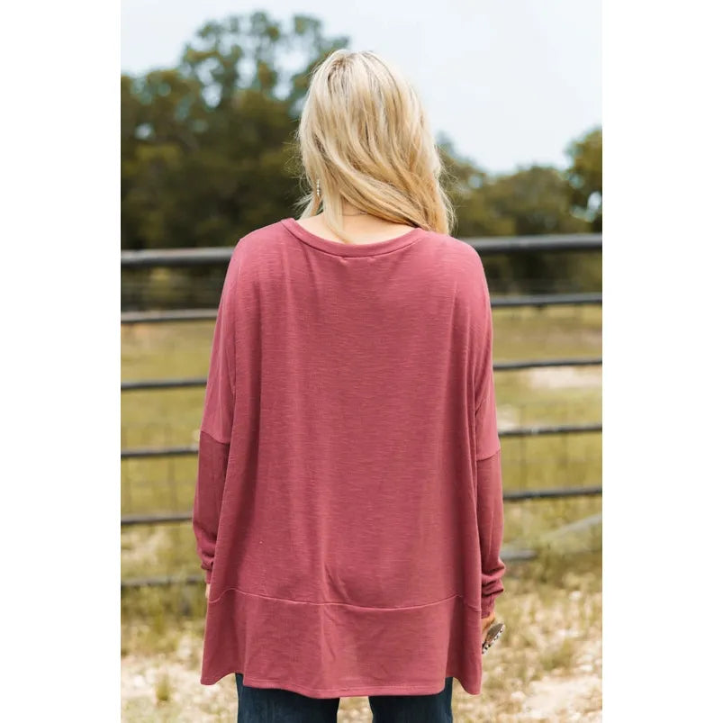 Weekend Ease Pocket Top (Sizes S-3X)