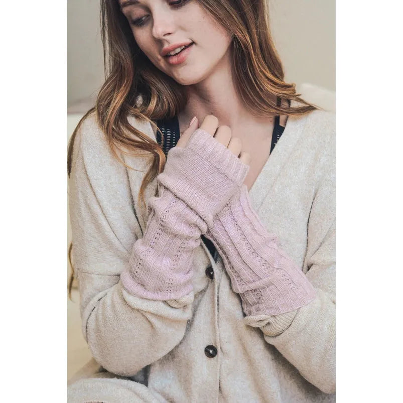 Ribbed Arm Warmers - Texting Gloves