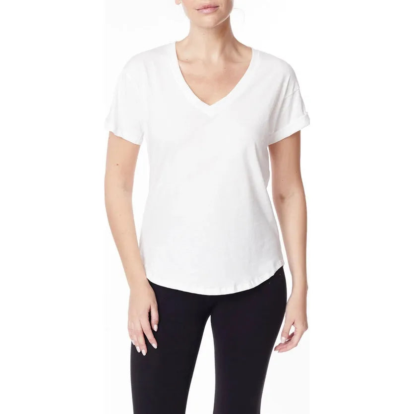 V Neck Cotton Jersey Tee