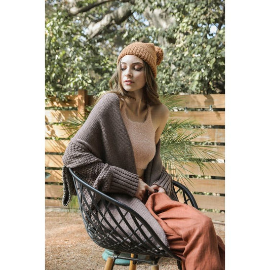 Bat Sleeve Knit Cardigan