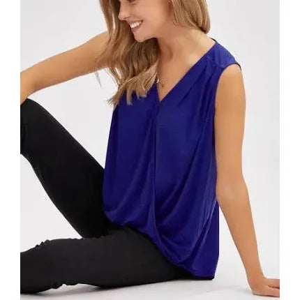 V Neck Solid Sleeveless Tank Top