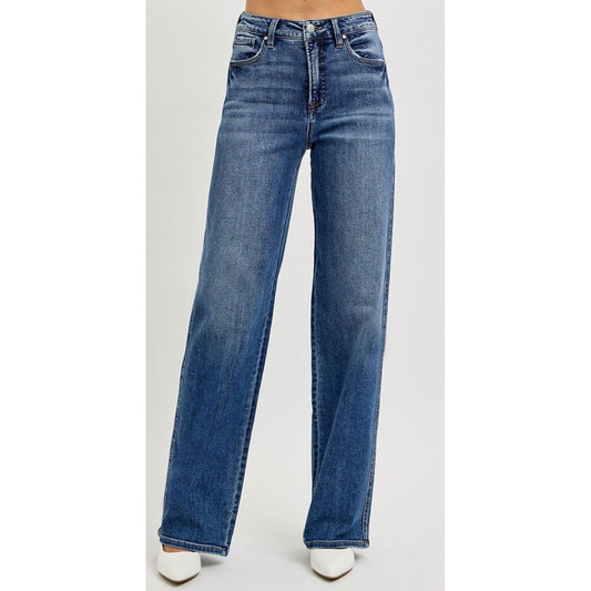 Risen Tummy Control Straight Leg Denim