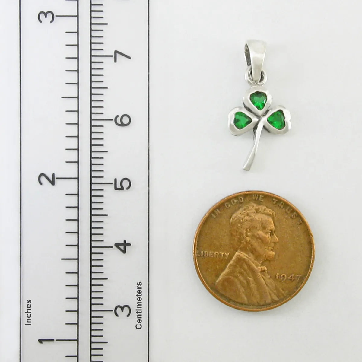 Emerald CZ Shamrock Necklace