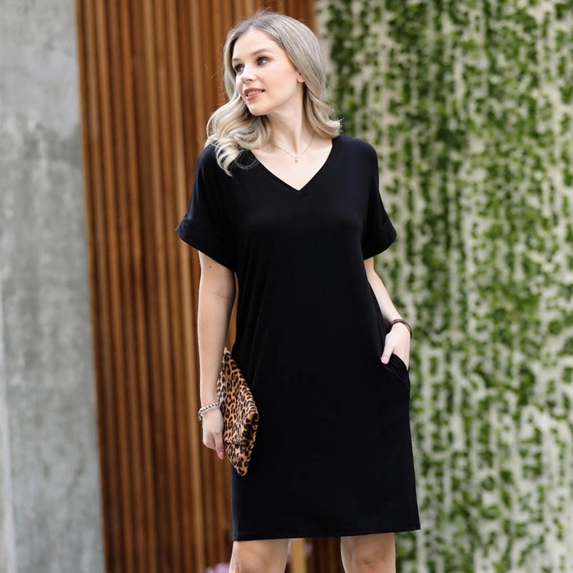 Brushed Side Pocket Dress