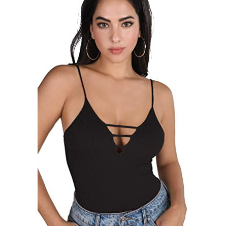RIBBED LADDER BODYSUIT