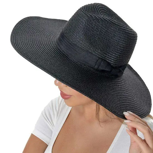 Bow Band Straw Sun Hat