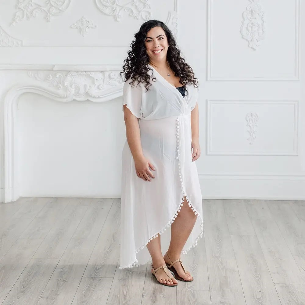 Sheer Swimsuit Cover-Up Beach Dress