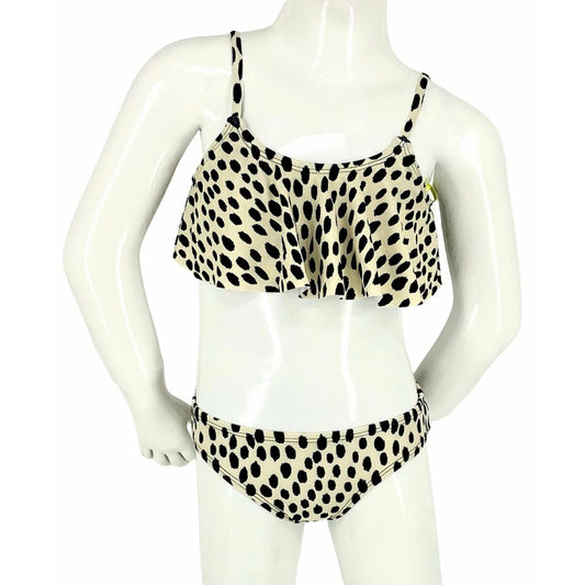 Beige Cheetah Flutter Top Bikini