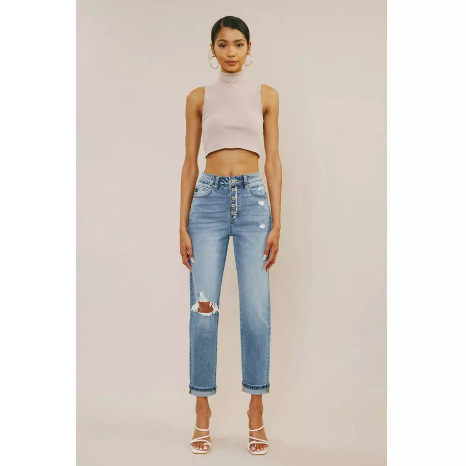 Cuffed Mom Jeans