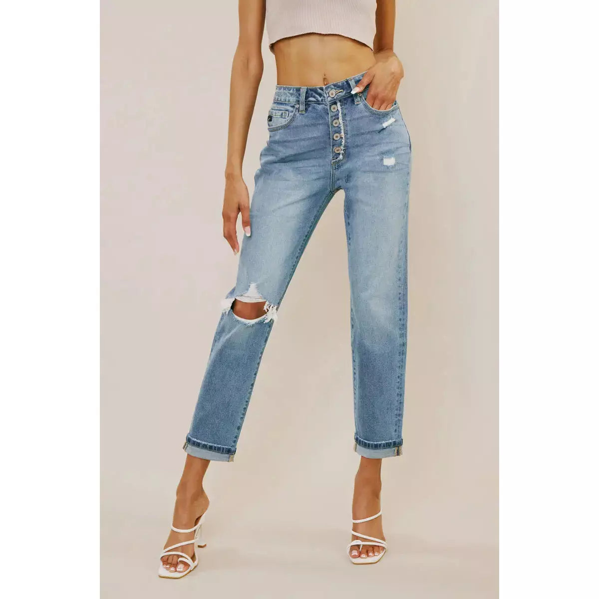 Cuffed Mom Jeans