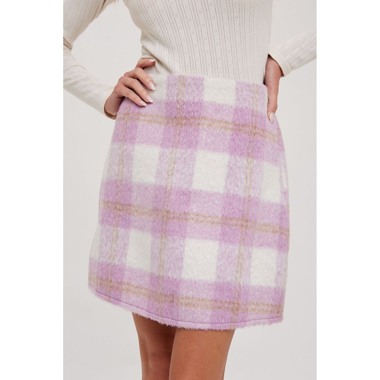 A-Line Plaid Mini Skirt