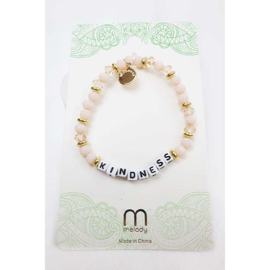 Kindness and Hope Inspirational Beaded Bracelet