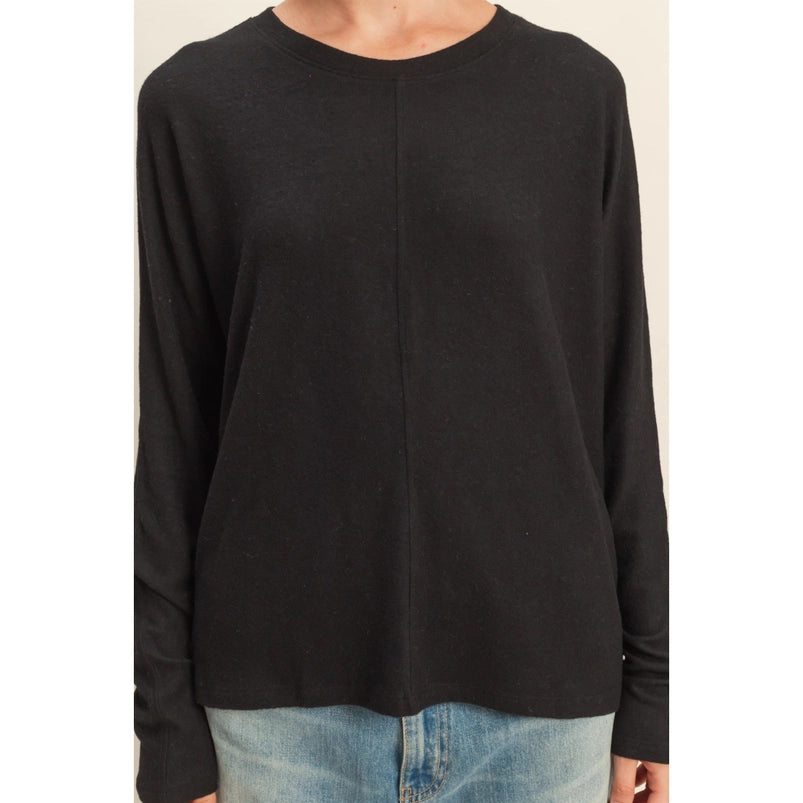 Center Seam Long Sleeve Top
