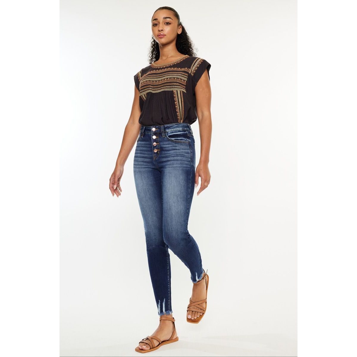 High Rise Ankle Skinny Kancan jeans