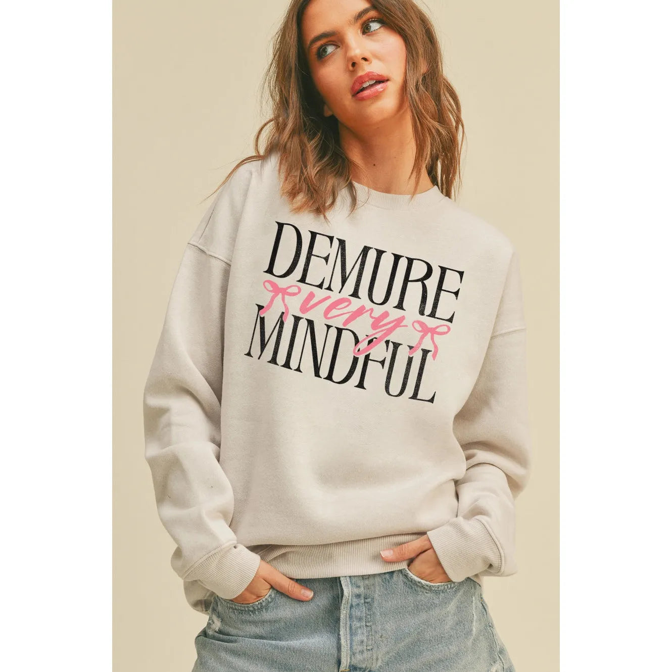 Very Demure Very Mindful Graphic Sweatshirt