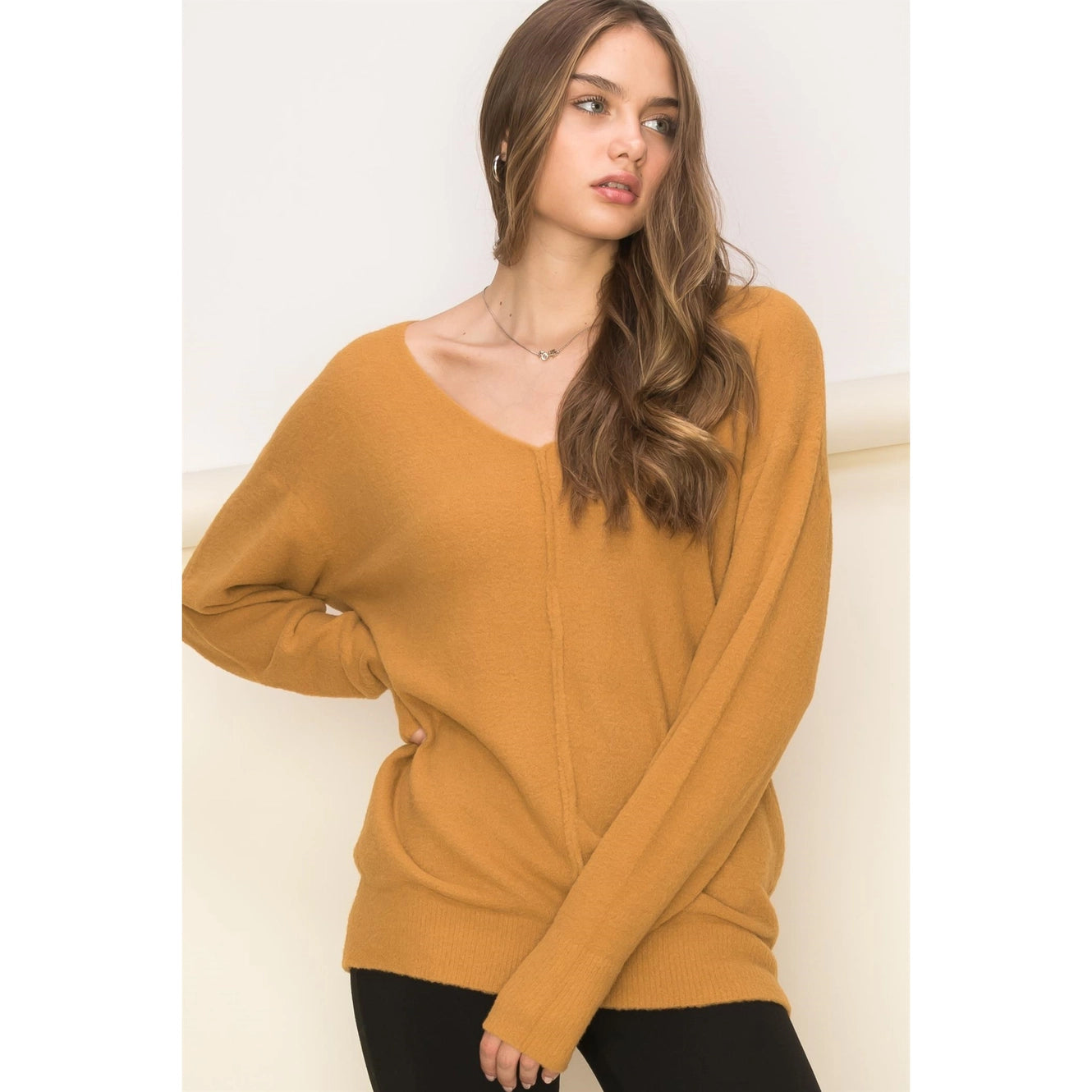 V-Neck Long Sleeve Sweater