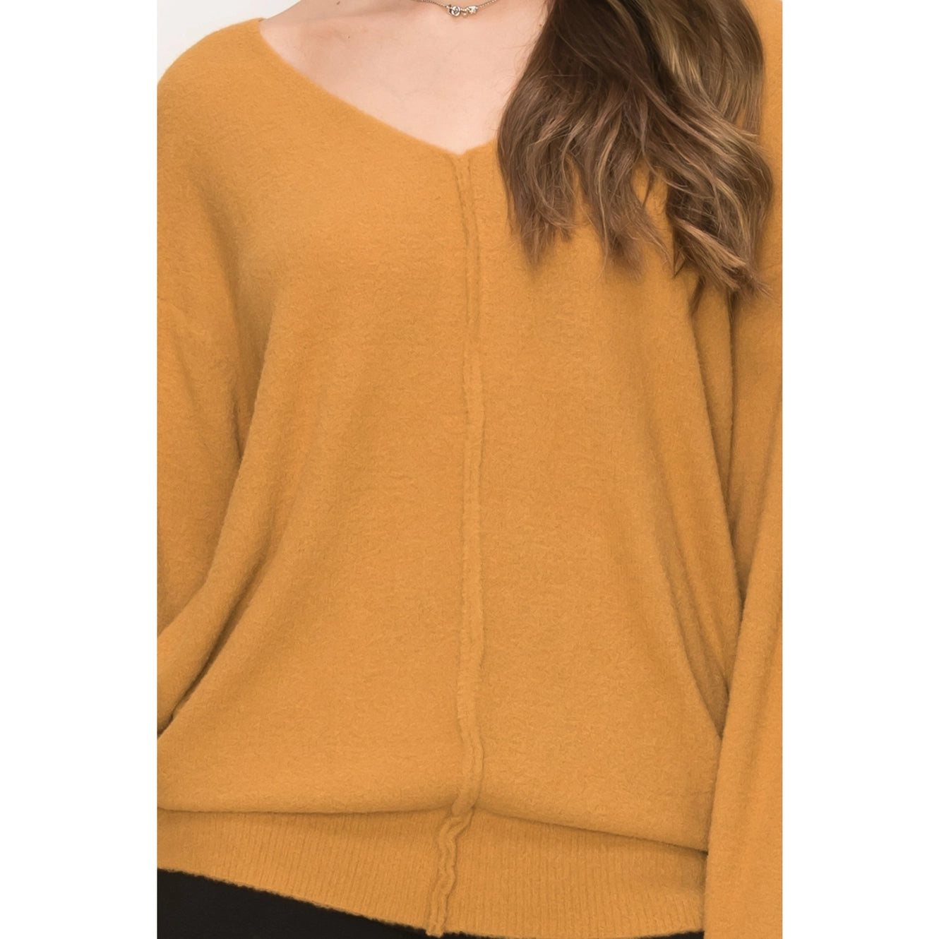 V-Neck Long Sleeve Sweater